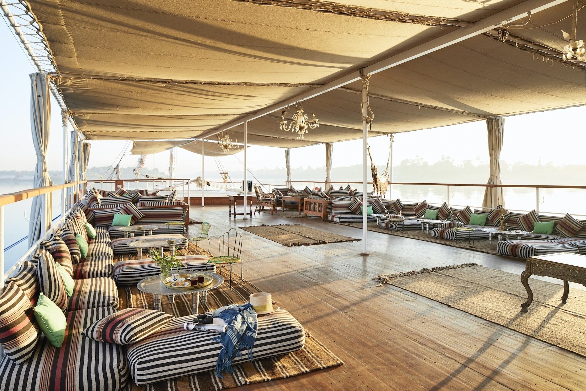 Adelaide dahabiya sundeck, Nile River