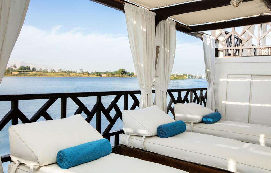 Farouz El Nil dahabiya deck, Nile River