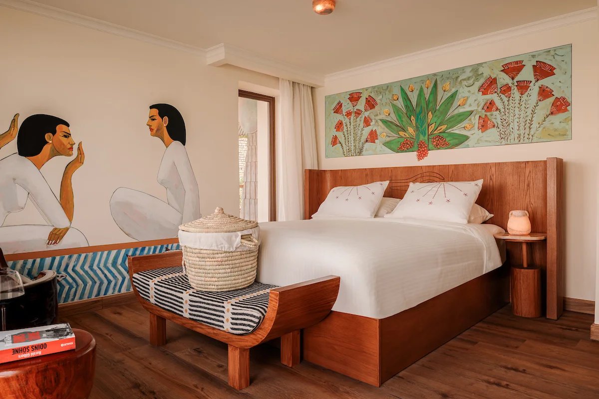 Themed cabin interior aboard Nile Divine dahabiya