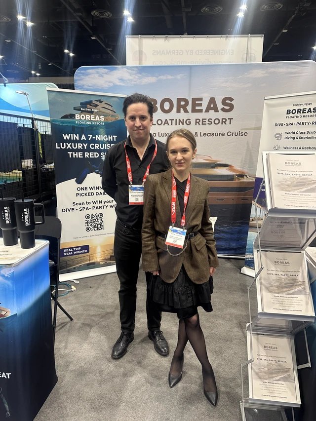 Meeting dive-industry partners at the Boreas booth