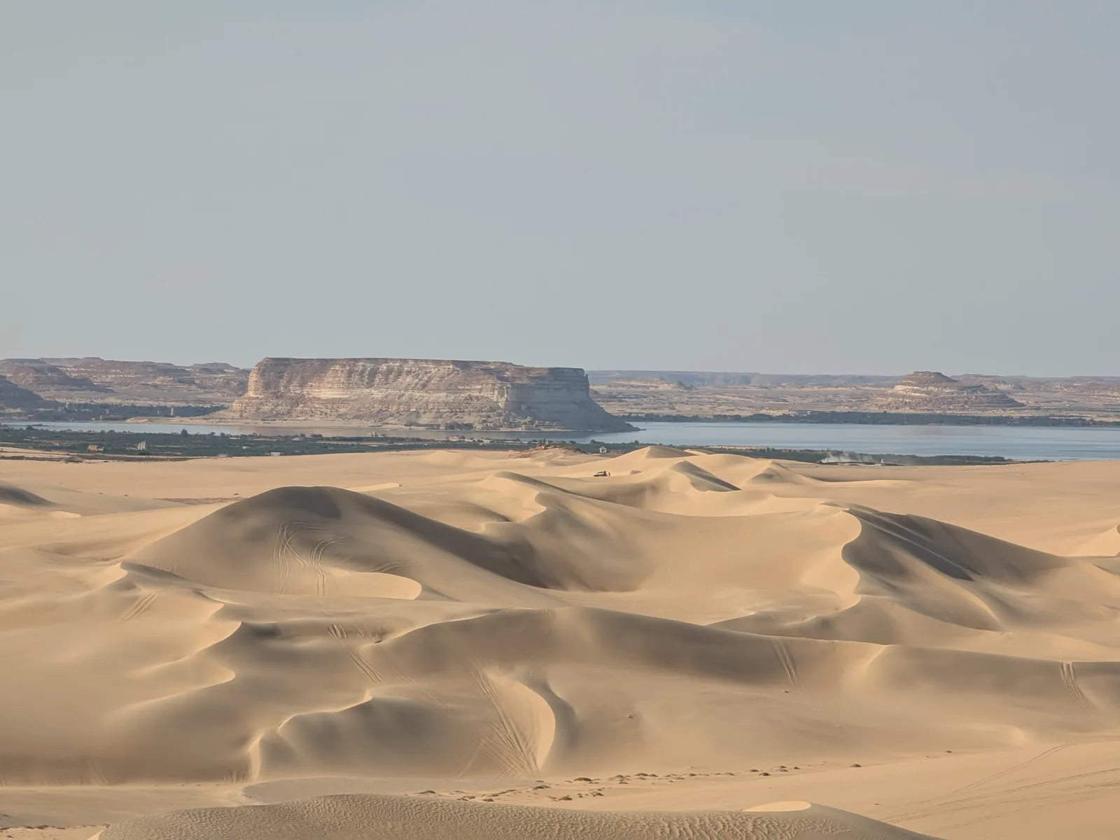 Sand dunes and escarpment at Siwa